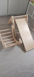 Triangolo di pikler gioco per bambini 4 in 1