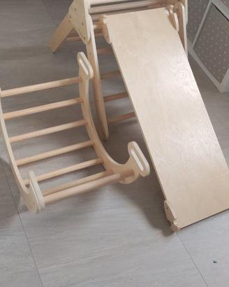 Triangolo di pikler gioco per bambini 4 in 1