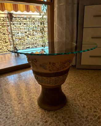 Tavolino in base terracotta/ceramica