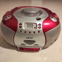 Stereo Akai con lettore CD e cassette