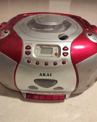 Stereo Akai con lettore CD e cassette