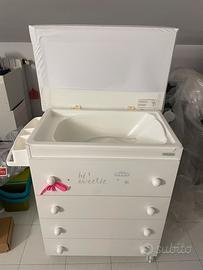 Fasciatoio cassettiera vaschetta lavaggio Micuna