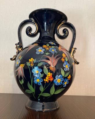 Vaso con piatto in ceramica Italo Casini