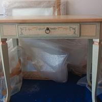 Mobile console con specchio in arte povera