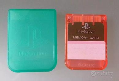 Sony Memory Card Ps1 rossa trasparente Playstation