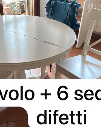 Tavolo +sedie trasporto a carico dell’ acquirente