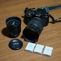 Nikon D3300 + 18-105 mm + 35 mm 1.8 + 3 batterie