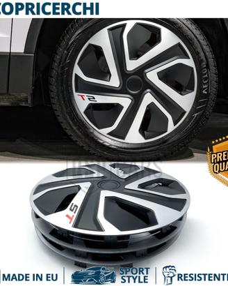 Copricerchi per OPEL 16 Pollici Silver e Nere ST
