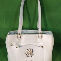 Borsa tracolla marca Braccialini in pelle bianca