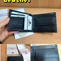 Portafoglio in pelle Bernini con portamonete carte