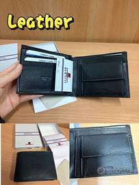 Portafoglio in pelle Bernini con portamonete carte