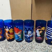 n.6 bicchieri vetro blu