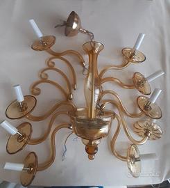 Lampadario in vetro di murano 9 punti luce