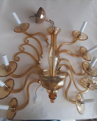Lampadario in vetro di murano 9 punti luce