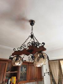 Lampadario rustico vintage