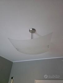 Vela lampadario sospensione Vetro Satinato 70x50cm