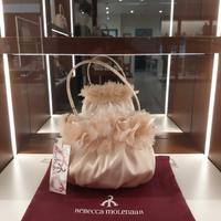 borsetta da cerimonia rosa cipria raso