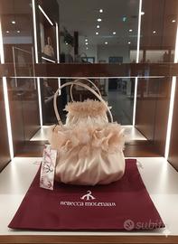 borsetta da cerimonia rosa cipria raso