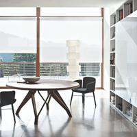 Tavolo Wow di Lema - Nuovo, Tondo, in Rovere Termo