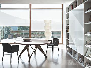 Tavolo Wow di Lema - Nuovo, Tondo, in Rovere Termo