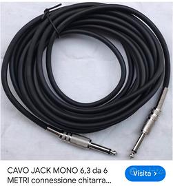 Cavo jack 6 mt