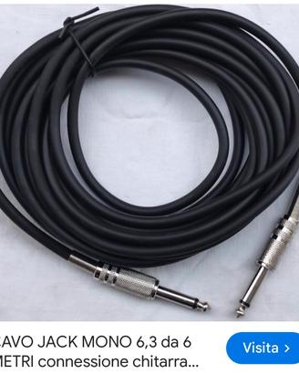 Cavo jack 6 mt