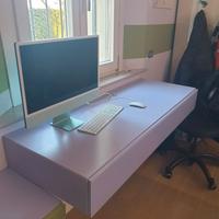 Lago 36e8 scrivania + 2 comodini/cassetti sospesi