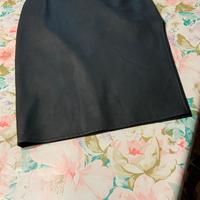 Gonna finta pelle nera “Sfasata”