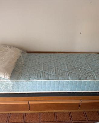 LETTO PIU MATERASSO RETE CUSCINI COPERTE