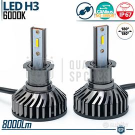 KIT LAMPADE LED H1 FARI ABBAGLIANTI FENDINEBBIA POSIZIONE TARGA