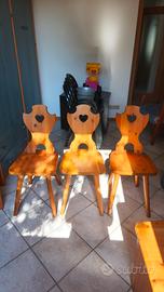 Sedie in legno massello 