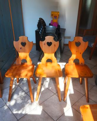 Sedie in legno massello 