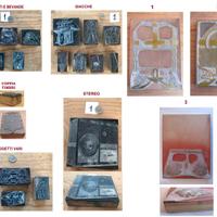 Lotto antichi stampi clichè Enna tipografia