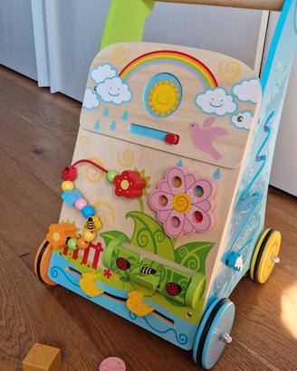 carrellino primi passi in legno