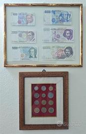 Banconote e monete "Lire Italiane" (autentiche)