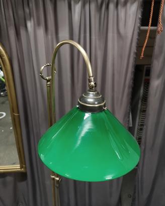 Lampada vintage ottone e vetro verde