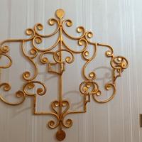 👑 Attaccapanni Artistico in Ferro Battuto Dorato