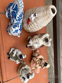 Statuine vintage artigianali arredamento rustico