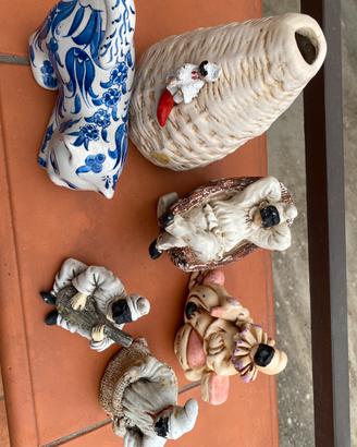 Statuine vintage artigianali arredamento rustico