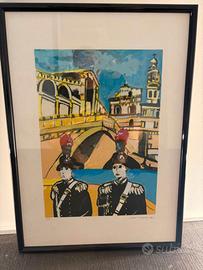 SERIGRAFIA DI REMO BRINDISI "I CRABINIERI"