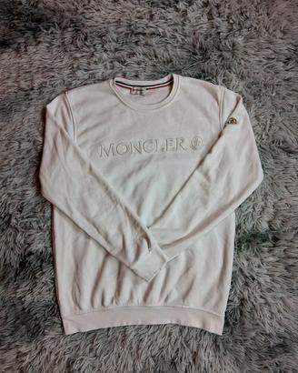 Felpa Moncler Bianca Originale - Taglia M - Ottime