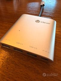 IClever HUB USB tre porte ideale per Macbook iMac