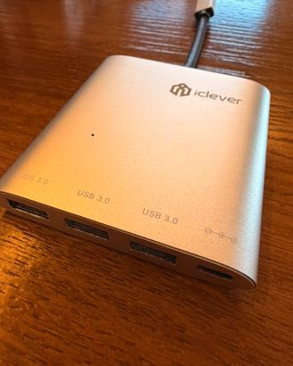 IClever HUB USB tre porte ideale per Macbook iMac