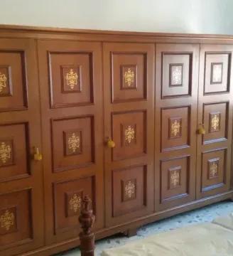 Armadio classico in legno massello con intarsi – 5