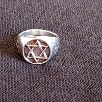 Anello sigillo metallo Stella