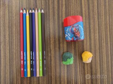 Colori + Temperamatite + Cappucci penna/matita