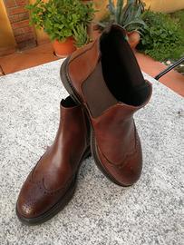 Stivaletto uomo in pelle marrone N. 40, mai usato