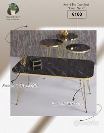 Set 4 Pz Tavolini “Oasi Nera”