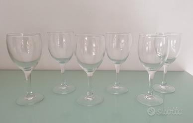 set 6 bicchieri da vino