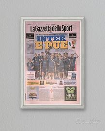 Quadro Gazzetta Inter Coppa Italia 2026 - Milano